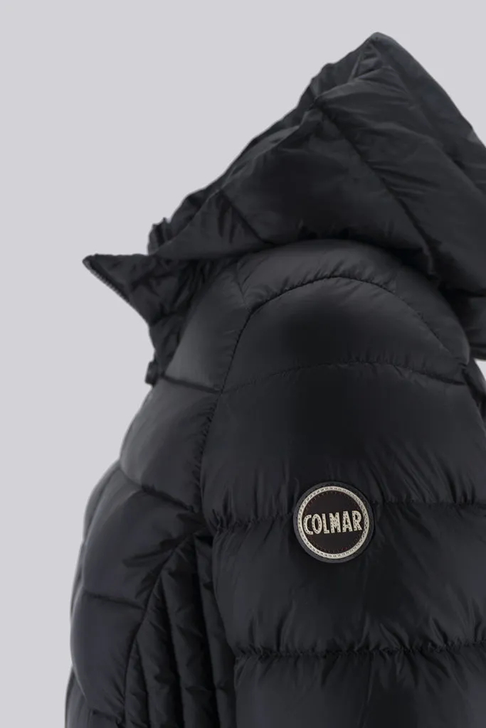 Black Semi-gloss Nylon Down Jacket