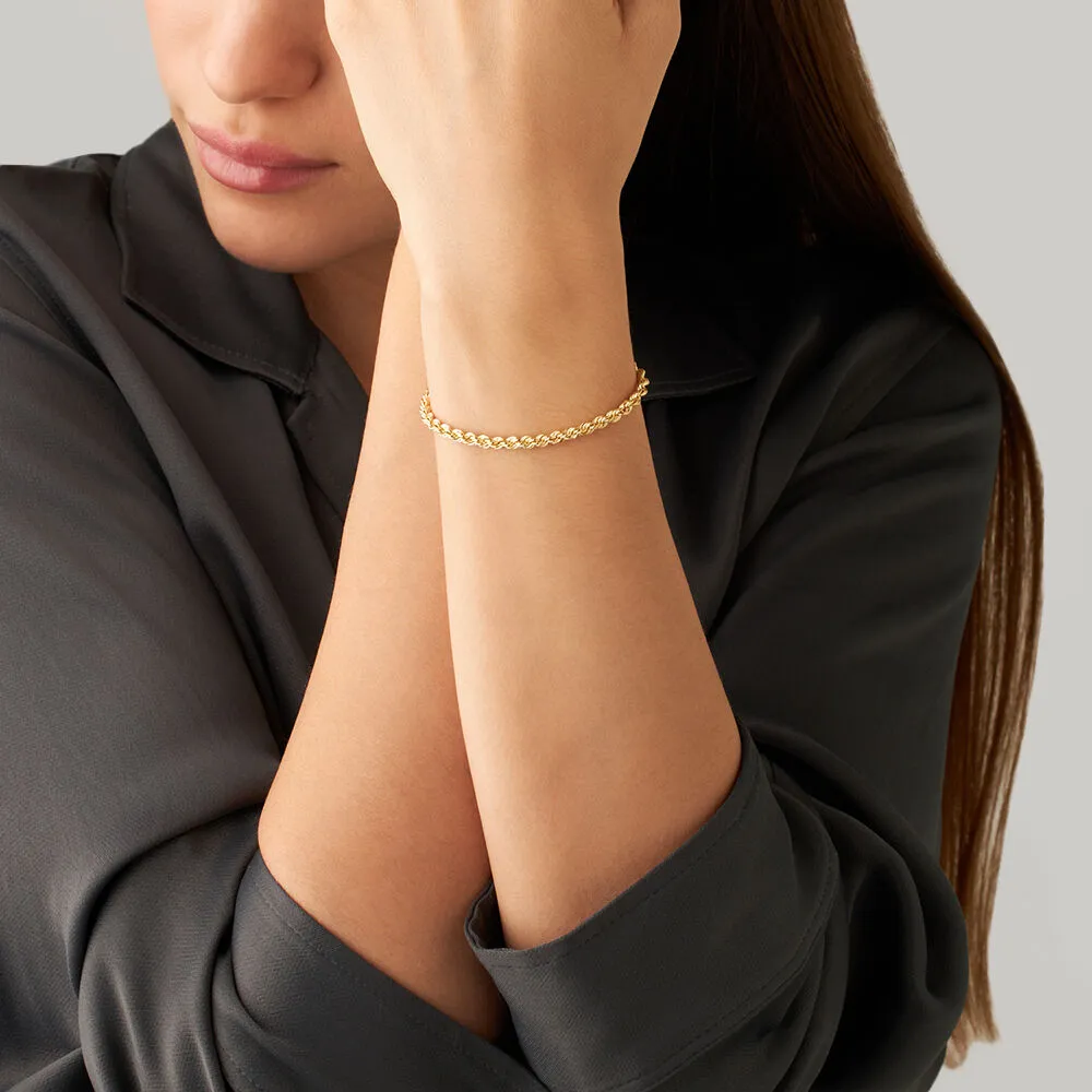 Bracciale Catena Colette Oro Bianco 375/1000 Maglia Pop Corn 18 cm 1413172