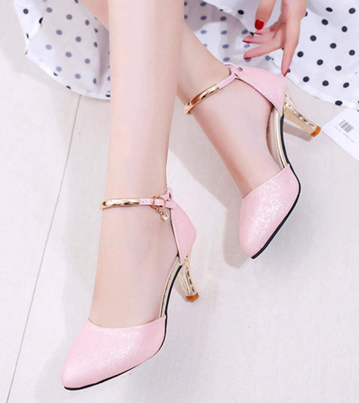 Classic Wedding Bride White High Heel Woman Shoes Pink Comfort Party Stiletto Heels