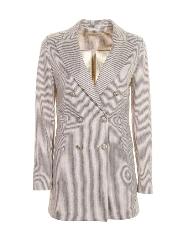 Breathable linen blazer