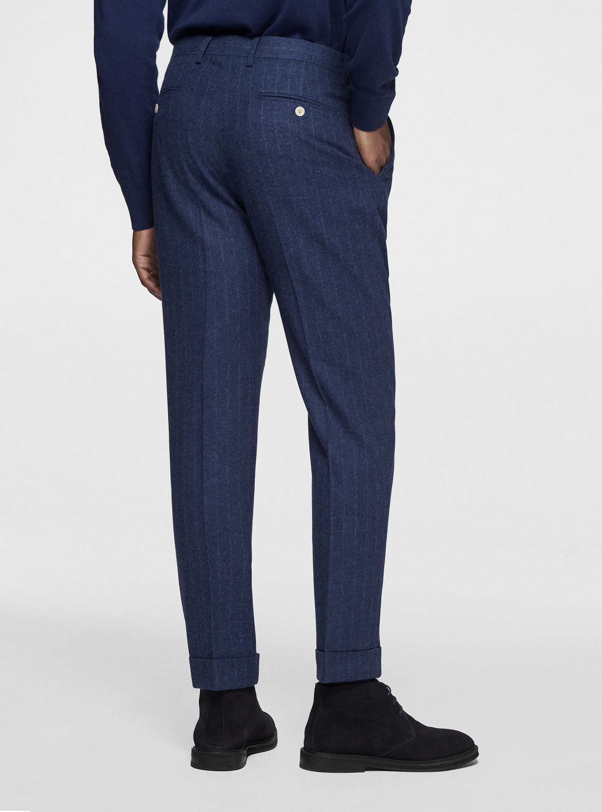 Pantaloni in flanella gessata