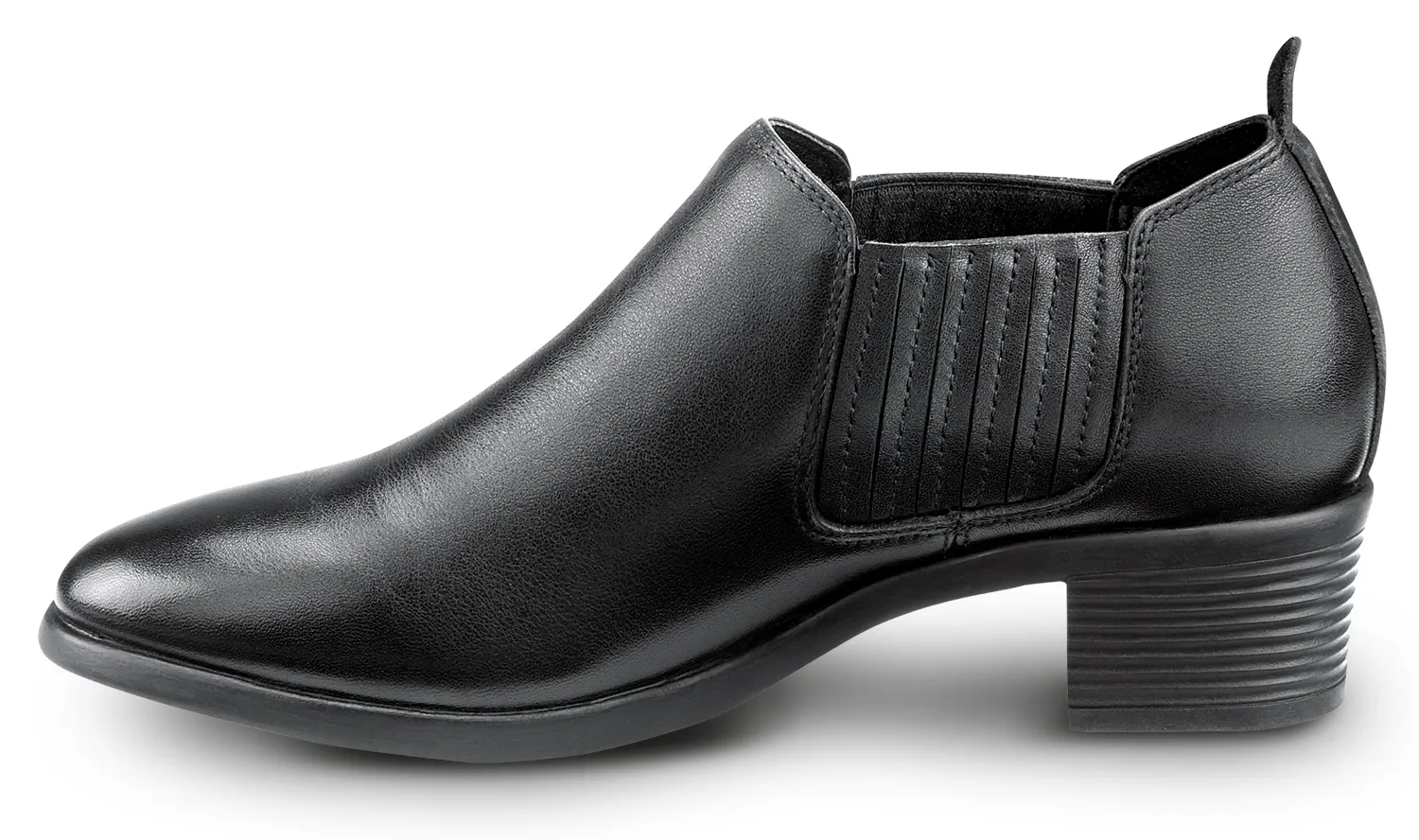 SR MAX Galena Women's Black Demi Boot Style Slip Resistant Soft Toe Work Shoe