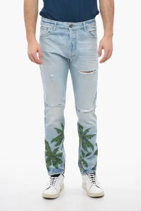 WASH PALMS Light Denim Regular Fit Jeans with 16cm Leg Opening